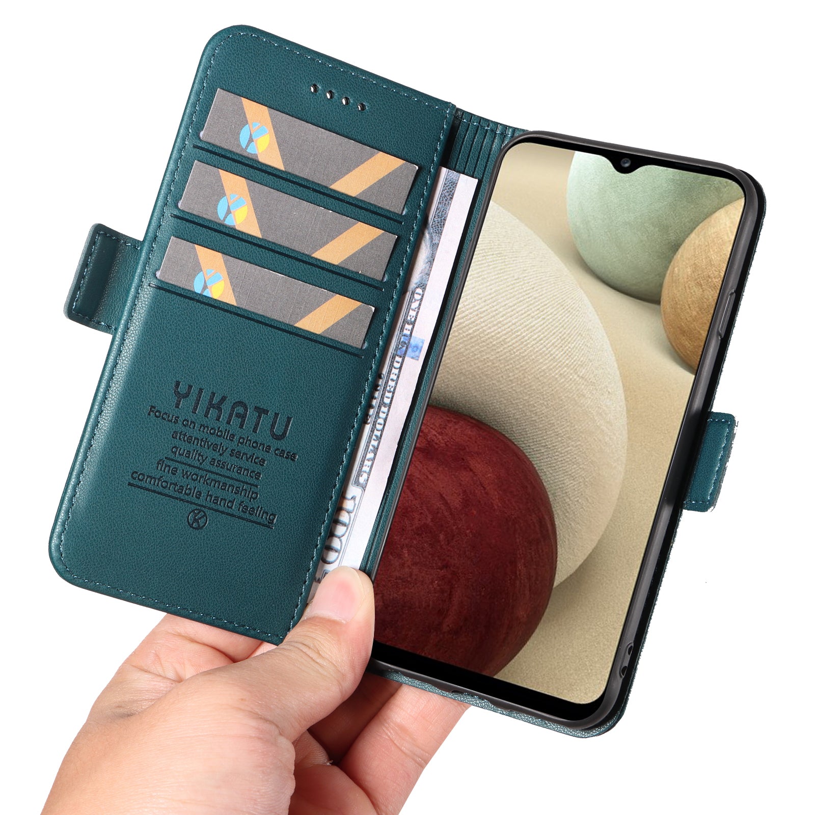 YIKATU YK-003 For Samsung Galaxy A12 Anti-Scratch PU Leather Wallet Phone Case Stand Magnetic Phone Shell Cover YIKATU YK-003 For Samsung Galaxy A12 Anti-Scratch PU Leather Wallet Phone Case Stand Magnetic Phone Shell Cover